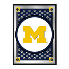 Load image into Gallery viewer, Michigan Wolverines: Team Spirit, M - Framed Mirrored Wall Sign - The Fan-Brand