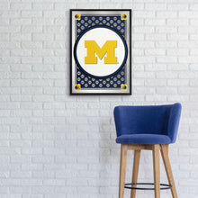 Load image into Gallery viewer, Michigan Wolverines: Team Spirit, M - Framed Mirrored Wall Sign - The Fan-Brand