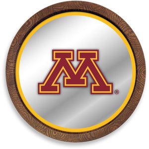 Minnesota Golden Gophers: "Faux" Barrel Top Mirrored Wall Sign - The Fan-Brand