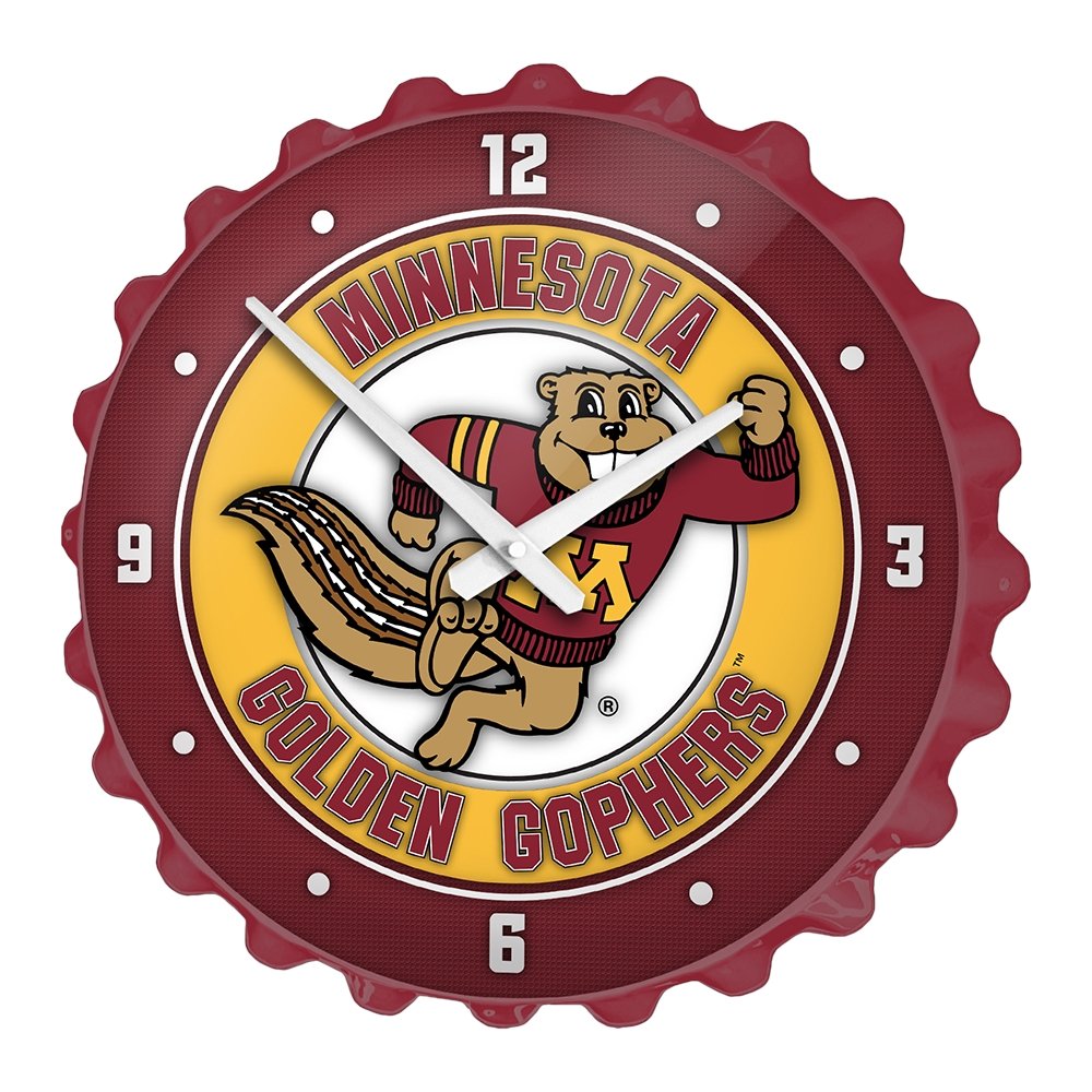 Minnesota Golden Gophers: Goldy - Bottle Cap Wall Clock - The Fan-Brand