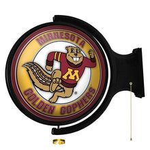 Load image into Gallery viewer, Minnesota Golden Gophers: Goldy - Original Round Rotating Lighted Wall Sign - The Fan-Brand