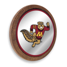 Load image into Gallery viewer, Minnesota Golden Gophers: Mascot - &quot;Faux&quot; Barrel Top Mirrored Wall Sign - The Fan-Brand