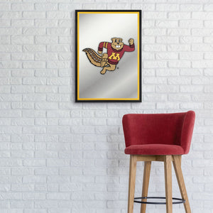 Minnesota Golden Gophers: Mascot - Framed Mirrored Wall Sign - The Fan-Brand
