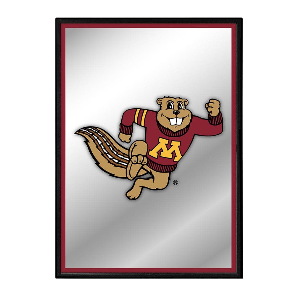 Minnesota Golden Gophers: Mascot - Framed Mirrored Wall Sign - The Fan-Brand