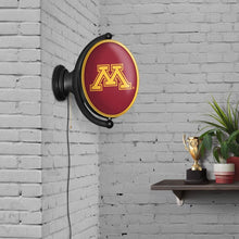 Load image into Gallery viewer, Minnesota Golden Gophers: Original Oval Rotating Lighted Wall Sign - The Fan-Brand