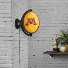 Load image into Gallery viewer, Minnesota Golden Gophers: Original Oval Rotating Lighted Wall Sign - The Fan-Brand