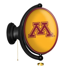 Load image into Gallery viewer, Minnesota Golden Gophers: Original Oval Rotating Lighted Wall Sign - The Fan-Brand