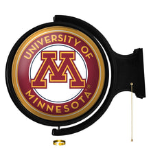 Load image into Gallery viewer, Minnesota Golden Gophers: Original Round Rotating Lighted Wall Sign - The Fan-Brand