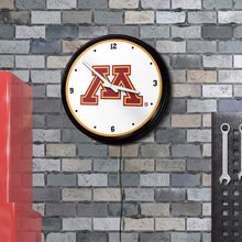 Load image into Gallery viewer, Minnesota Golden Gophers: Retro Lighted Wall Clock - The Fan-Brand