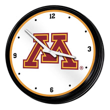 Load image into Gallery viewer, Minnesota Golden Gophers: Retro Lighted Wall Clock - The Fan-Brand