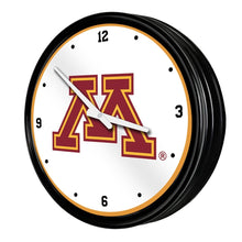 Load image into Gallery viewer, Minnesota Golden Gophers: Retro Lighted Wall Clock - The Fan-Brand