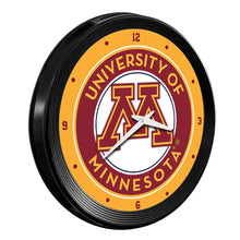 Load image into Gallery viewer, Minnesota Golden Gophers: Ribbed Frame Wall Clock - The Fan-Brand