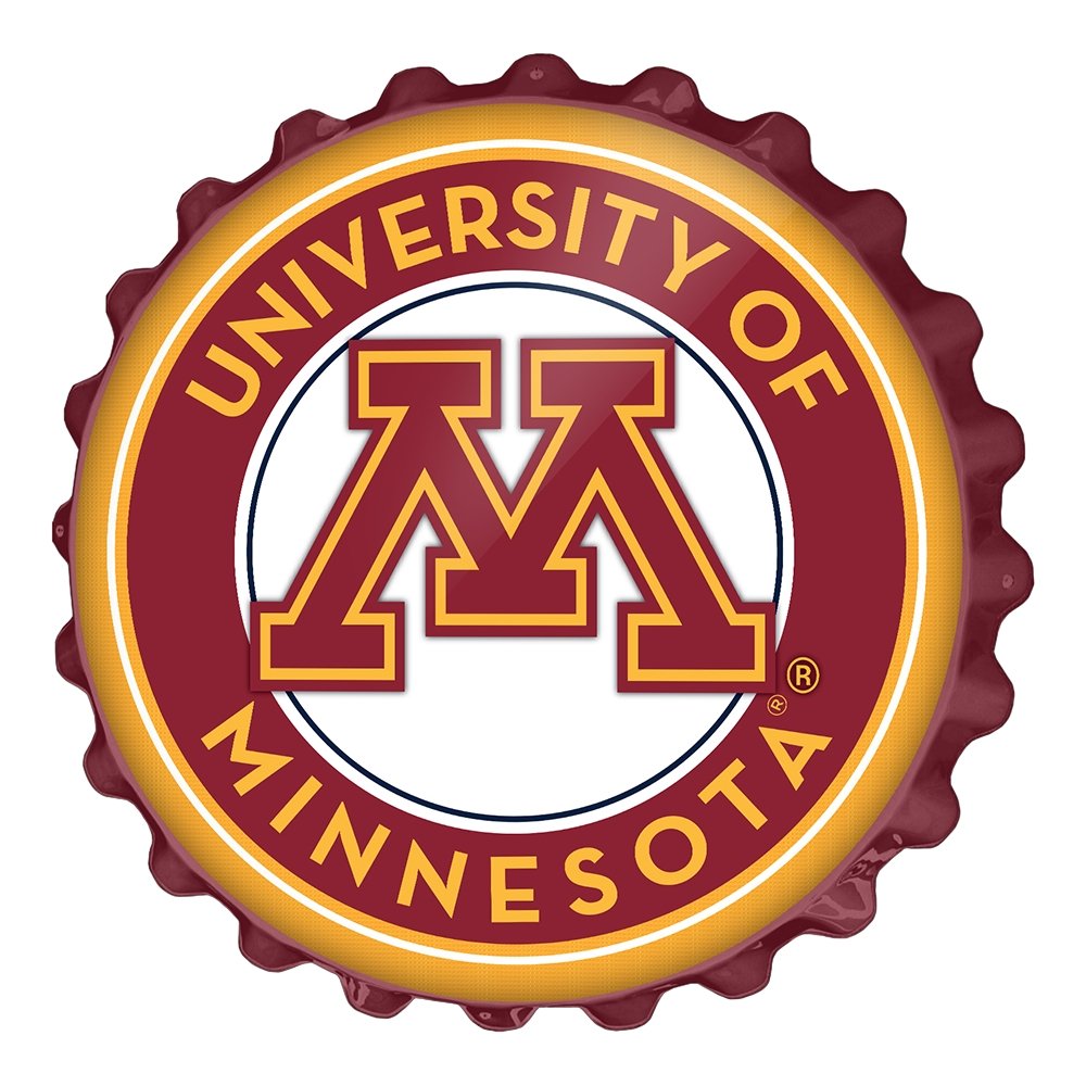 Minnesota Golden Gophers: Round Bottle Cap Wall Sign - The Fan-Brand