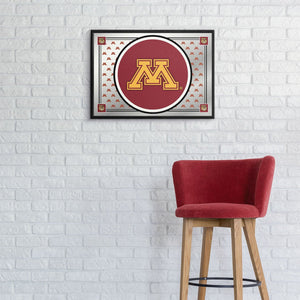 Minnesota Golden Gophers: Team Spirit - Framed Mirrored Wall Sign - The Fan-Brand