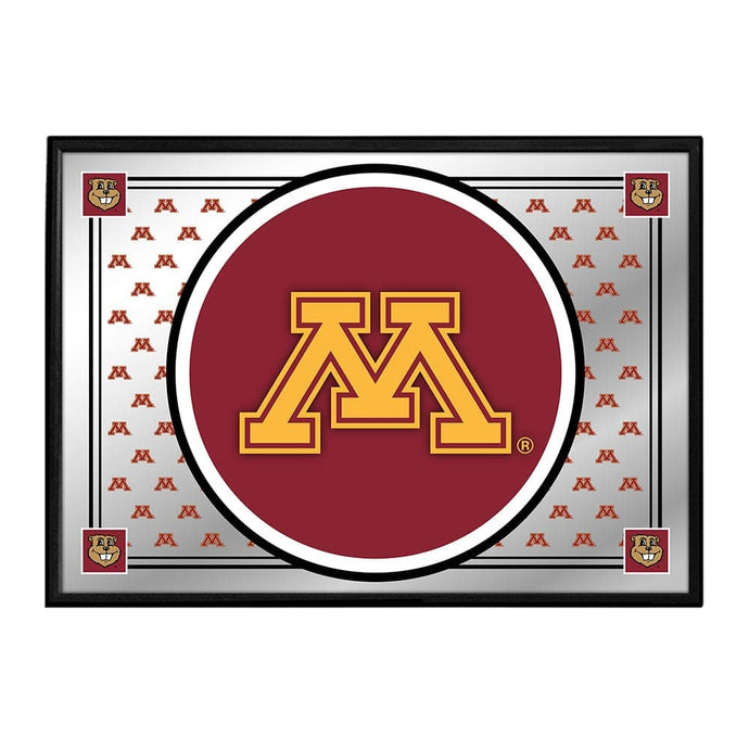 Minnesota Golden Gophers: Team Spirit - Framed Mirrored Wall Sign - The Fan-Brand