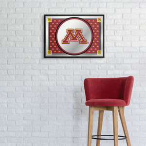 Minnesota Golden Gophers: Team Spirit - Framed Mirrored Wall Sign - The Fan-Brand