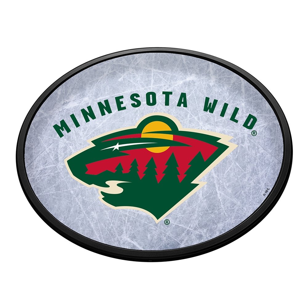 Minnesota Wild: Ice Rink - Oval Slimline Lighted Wall Sign - The Fan-Brand