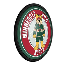 Load image into Gallery viewer, Minnesota Wild: Nordy - Round Slimline Lighted Wall Sign - The Fan-Brand
