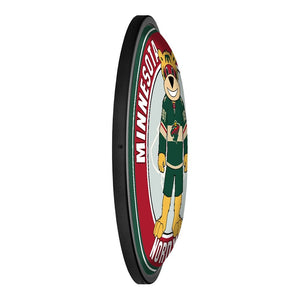 Minnesota Wild: Nordy - Round Slimline Lighted Wall Sign - The Fan-Brand