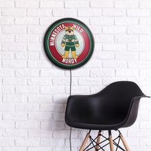 Load image into Gallery viewer, Minnesota Wild: Nordy - Round Slimline Lighted Wall Sign - The Fan-Brand