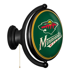 Minnesota Wild: Original Oval Rotating Lighted Wall Sign - The Fan-Brand