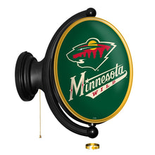 Load image into Gallery viewer, Minnesota Wild: Original Oval Rotating Lighted Wall Sign - The Fan-Brand