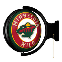 Load image into Gallery viewer, Minnesota Wild: Original Round Rotating Lighted Wall Sign - The Fan-Brand