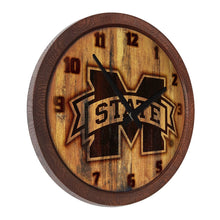 Load image into Gallery viewer, Mississippi State Bulldogs: Branded &quot;Faux&quot; Barrel Top Wall Clock - The Fan-Brand