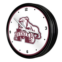 Load image into Gallery viewer, Mississippi State Bulldogs: Bulldog - Retro Lighted Wall Clock - The Fan-Brand