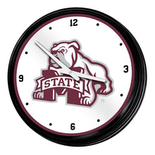 Load image into Gallery viewer, Mississippi State Bulldogs: Bulldog - Retro Lighted Wall Clock - The Fan-Brand