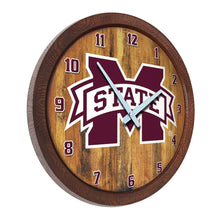 Load image into Gallery viewer, Mississippi State Bulldogs: Faux Barrel Top Wall Clock - The Fan-Brand