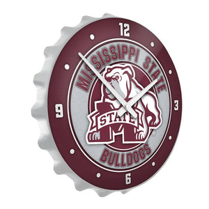 Mississippi State Bulldogs: Mascot - Bottle Cap Wall Clock - The Fan-Brand