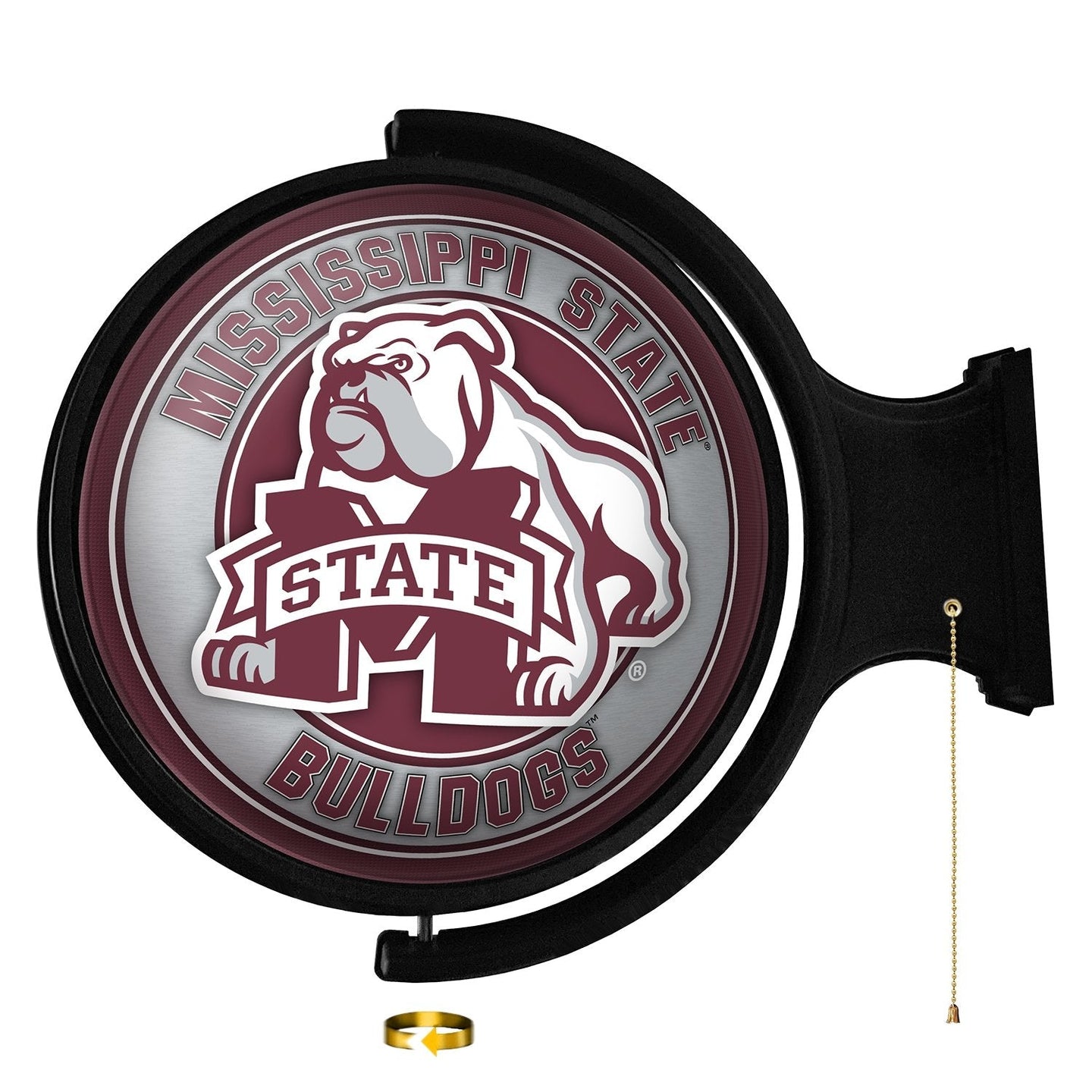 Mississippi State Bulldogs: Mascot - Original Round Rotating Lighted Wall Sign - The Fan-Brand