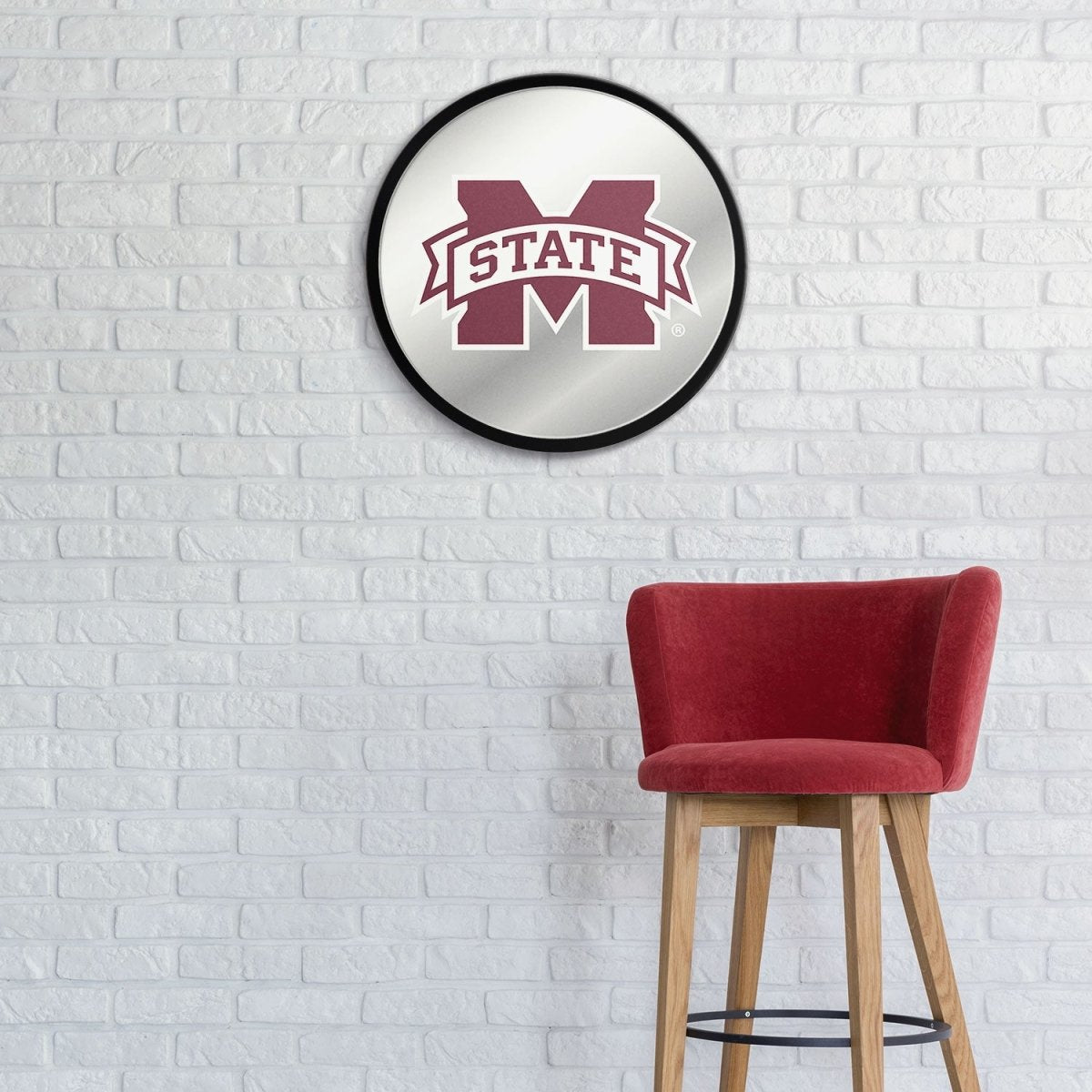 Mississippi State Bulldogs: Modern Disc Mirrored Wall Sign - The Fan-Brand