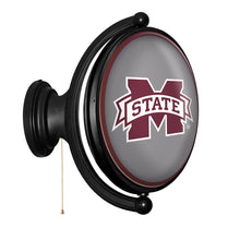 Load image into Gallery viewer, Mississippi State Bulldogs: Original Oval Rotating Lighted Wall Sign - The Fan-Brand