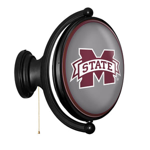 Mississippi State Bulldogs: Original Oval Rotating Lighted Wall Sign - The Fan-Brand