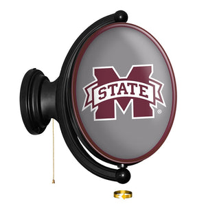 Mississippi State Bulldogs: Original Oval Rotating Lighted Wall Sign - The Fan-Brand