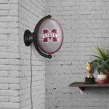 Load image into Gallery viewer, Mississippi State Bulldogs: Original Oval Rotating Lighted Wall Sign - The Fan-Brand