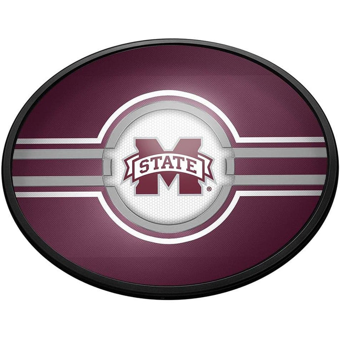 Mississippi State Bulldogs: Oval Slimline Lighted Wall Sign - The Fan-Brand