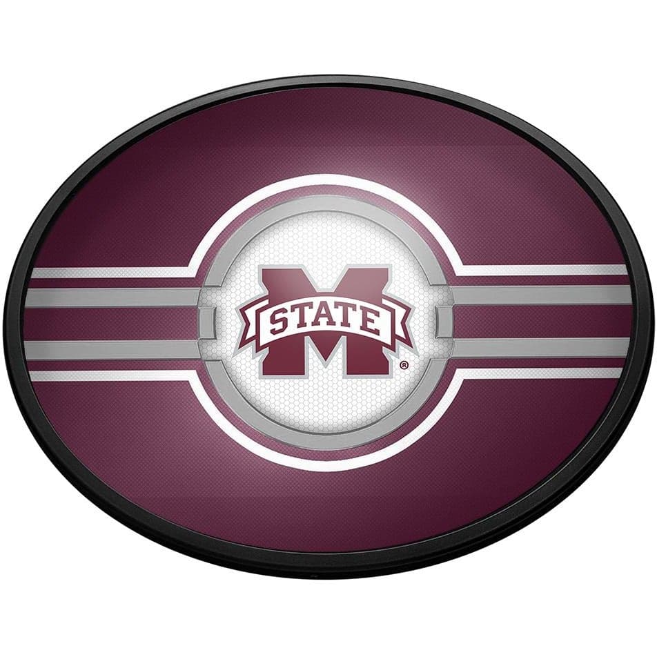 Mississippi State Bulldogs: Oval Slimline Lighted Wall Sign - The Fan-Brand