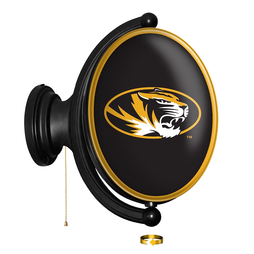 Missouri Tigers: Original Oval Rotating Lighted Wall Sign - The Fan-Brand