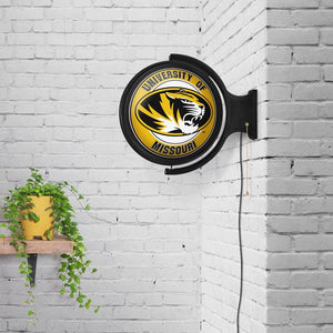 Missouri Tigers: Original Round Rotating Lighted Wall Sign - The Fan-Brand