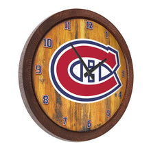Load image into Gallery viewer, Montreal Canadiens: &quot;Faux&quot; Barrel Top Wall Clock - The Fan-Brand