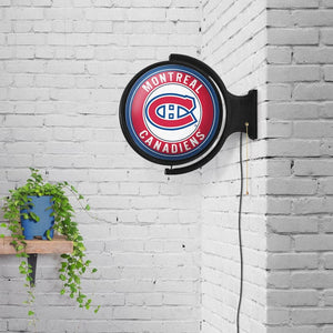 Montreal Canadiens: Original Round Rotating Lighted Wall Sign - The Fan-Brand