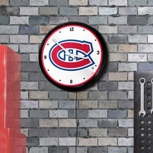 Load image into Gallery viewer, Montreal Canadiens: Retro Lighted Wall Clock - The Fan-Brand