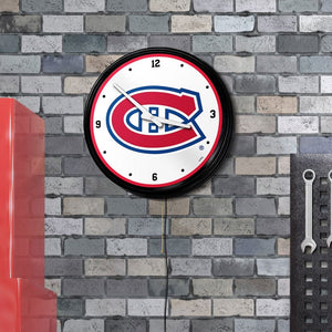 Montreal Canadiens: Retro Lighted Wall Clock - The Fan-Brand