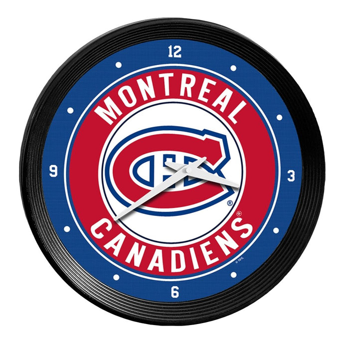 Montreal Canadiens: Ribbed Frame Wall Clock - The Fan-Brand