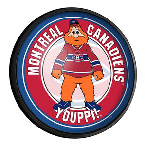 Montreal Canadiens: Youppi! - Round Slimline Lighted Wall Sign - The Fan-Brand