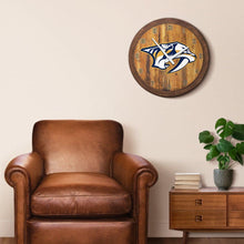 Load image into Gallery viewer, Nashville Predators: &quot;Faux&quot; Barrel Top Wall Clock - The Fan-Brand
