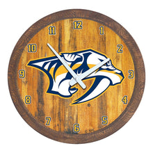 Load image into Gallery viewer, Nashville Predators: &quot;Faux&quot; Barrel Top Wall Clock - The Fan-Brand